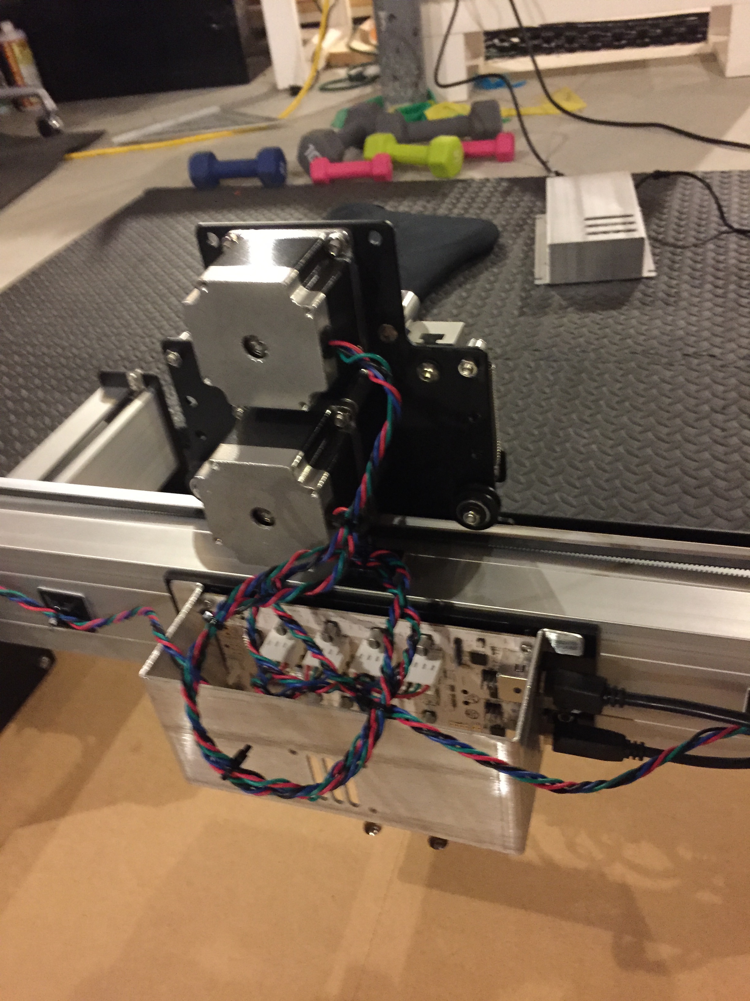 Shapeoko 3 Control Board, X & Z axis closeup