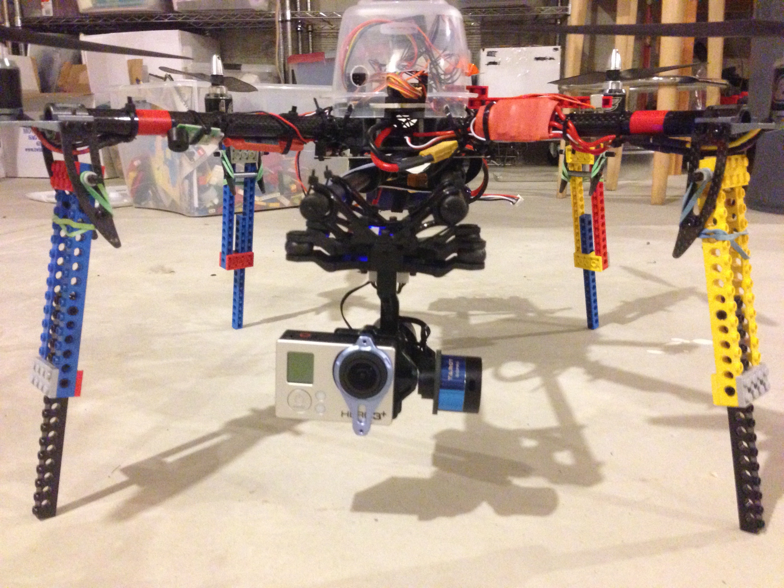 Quadcopter with Lego legs